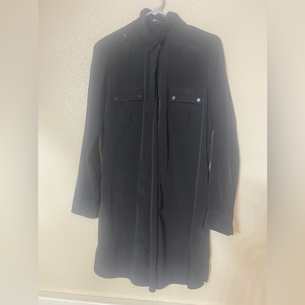 Button up black dress